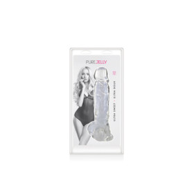 Gode jelly transparent ventouse taille XL 22cm 